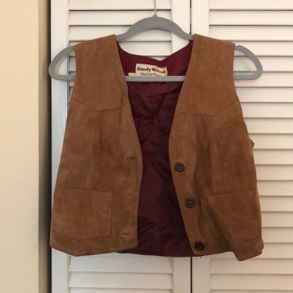 Brown suede vest